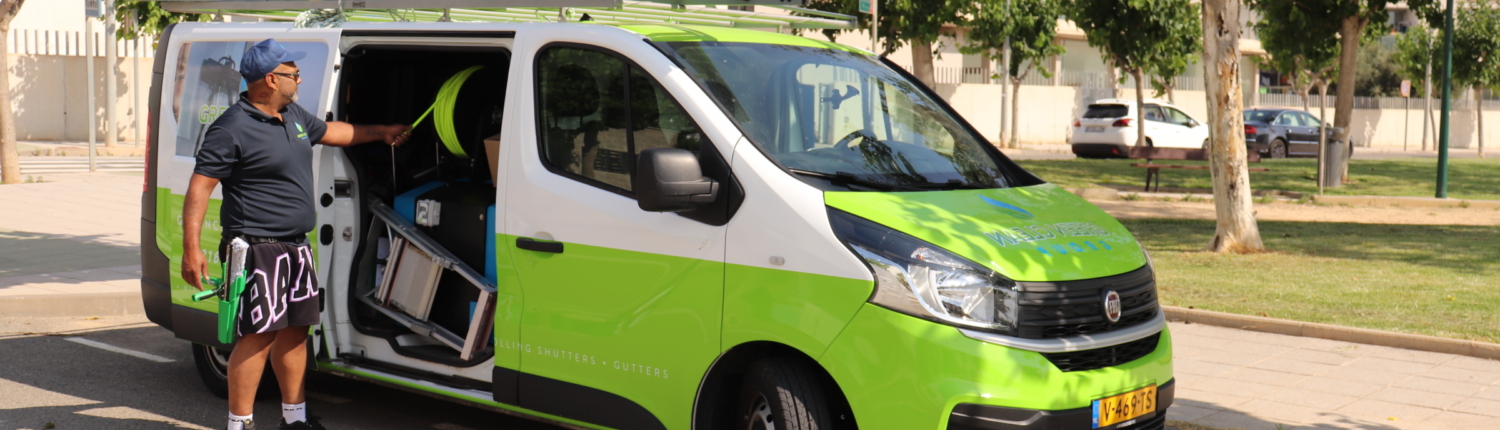Green Clean Group Van with logo en personal Green Clean Group Van with logo en personal