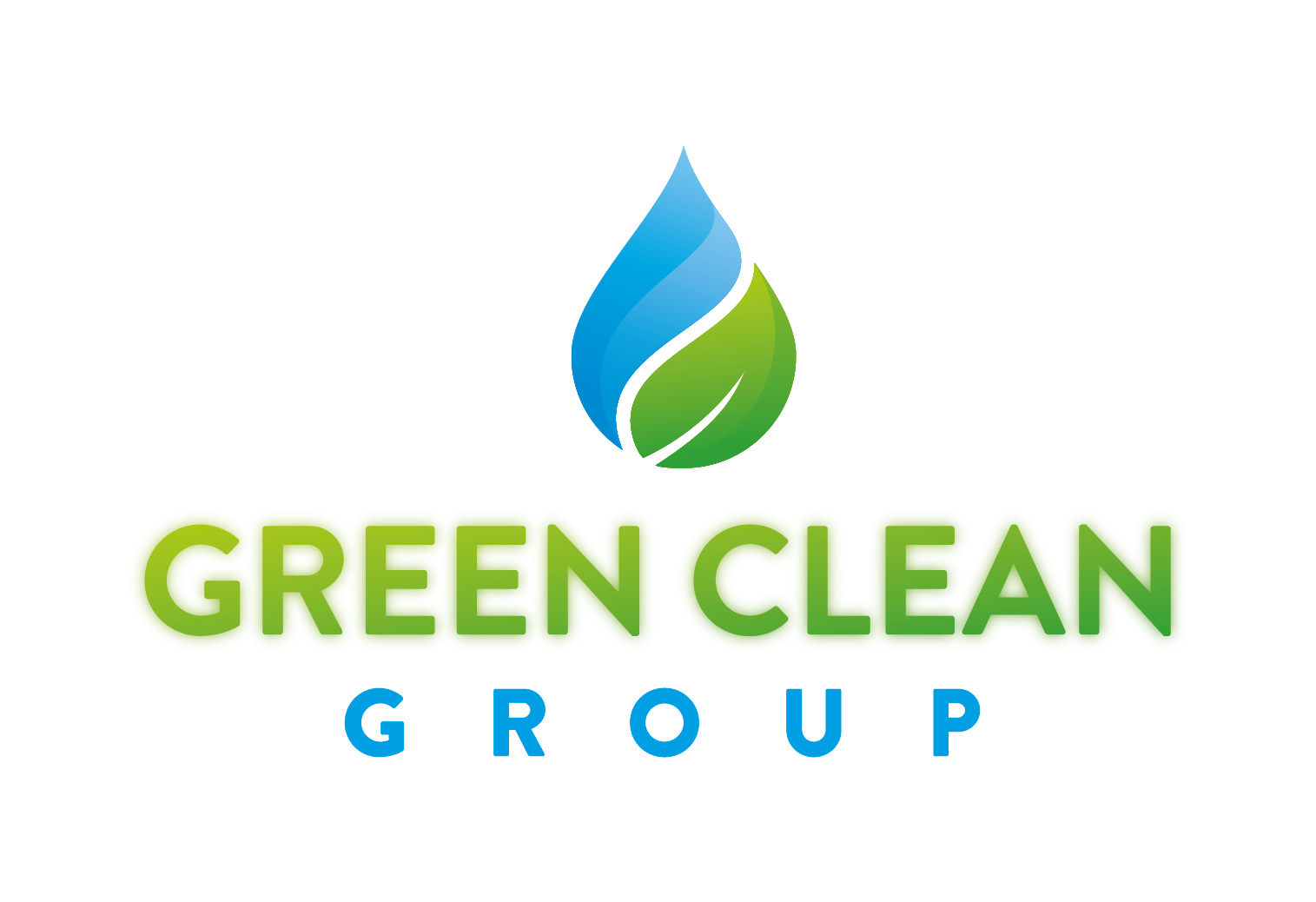 Green Clean Group logo met witte waas